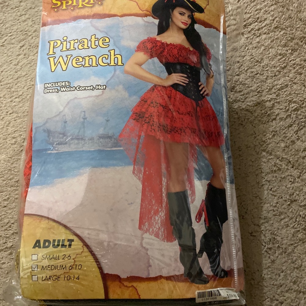 Pirate Wrench Costume with pirate leg garter & sword